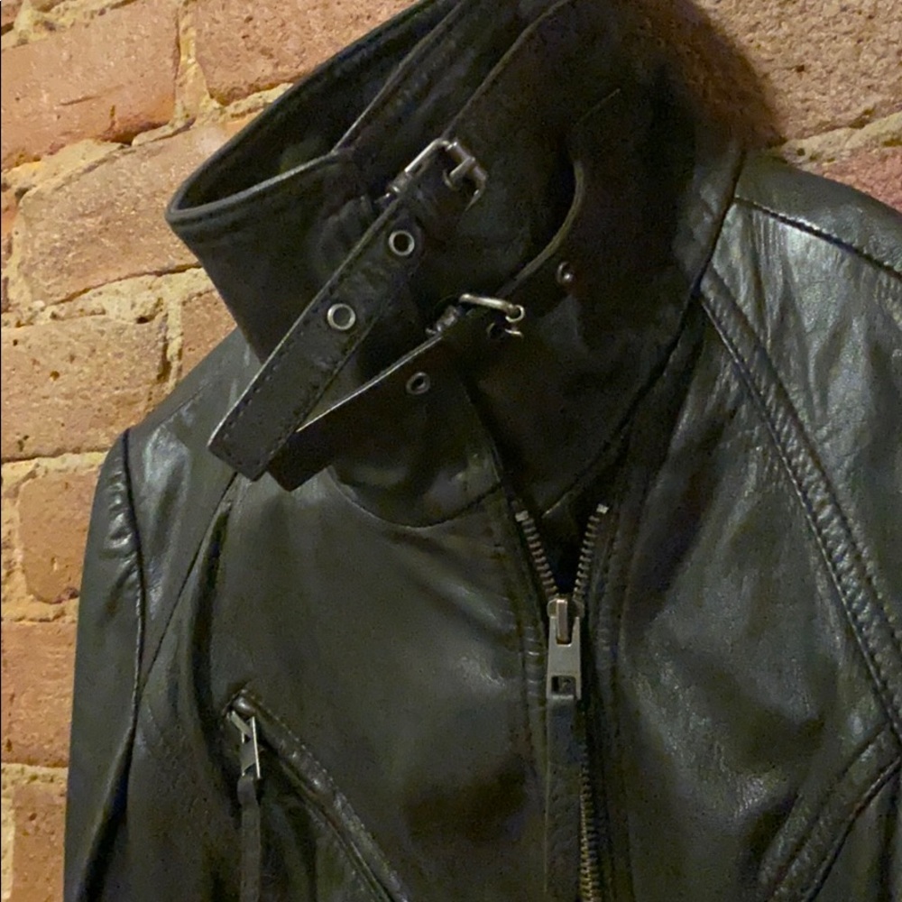 Women’s All Saints Brown Genuine Leather Jacket